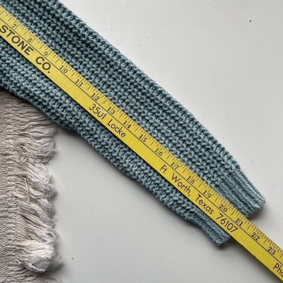 J.Jill Loose Knit, Dusty Blue/Teal Scoop-neck Oversize Sweater, Size XL - Picture 6 of 8